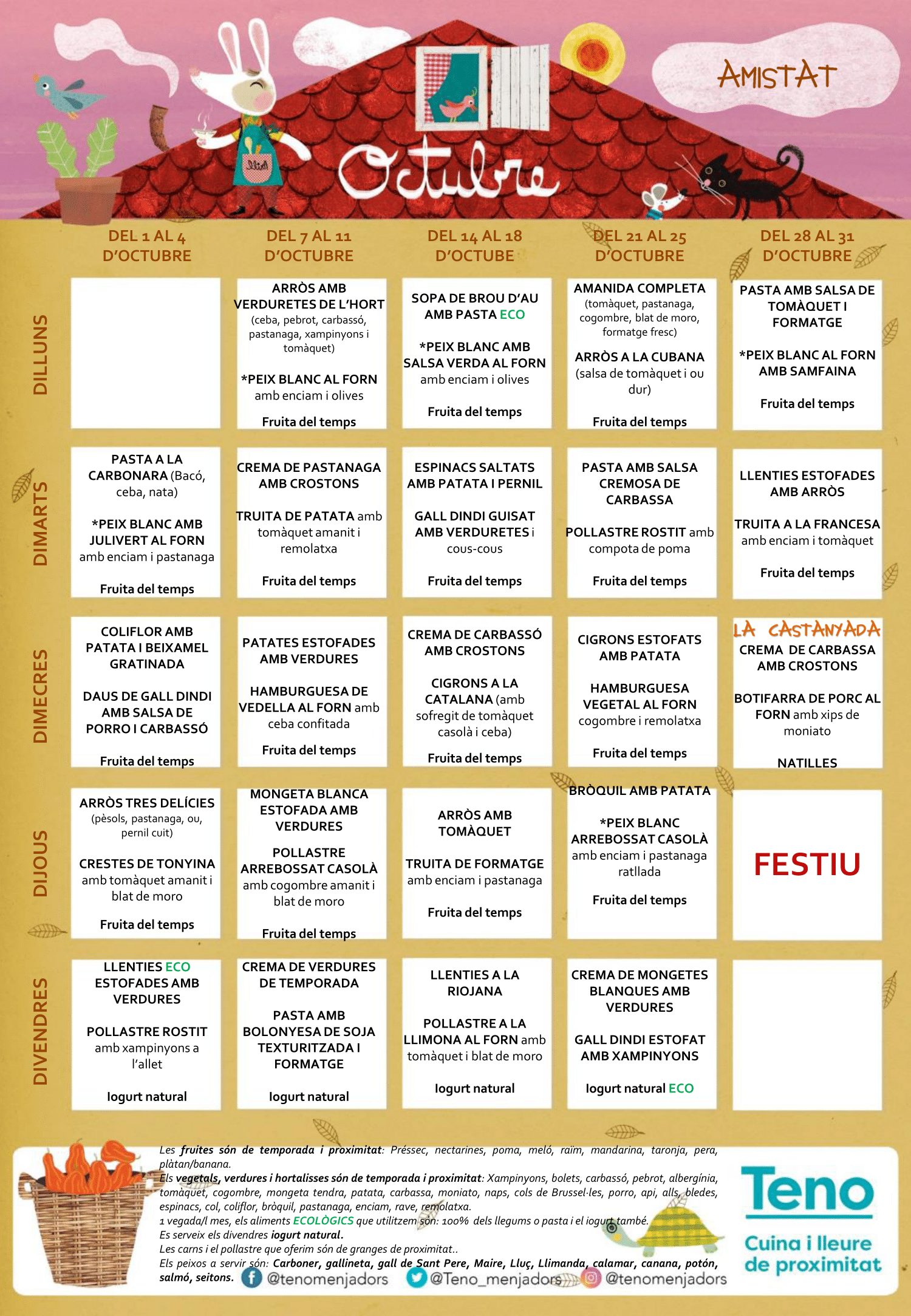 Menú Octubre – Curs 24/25