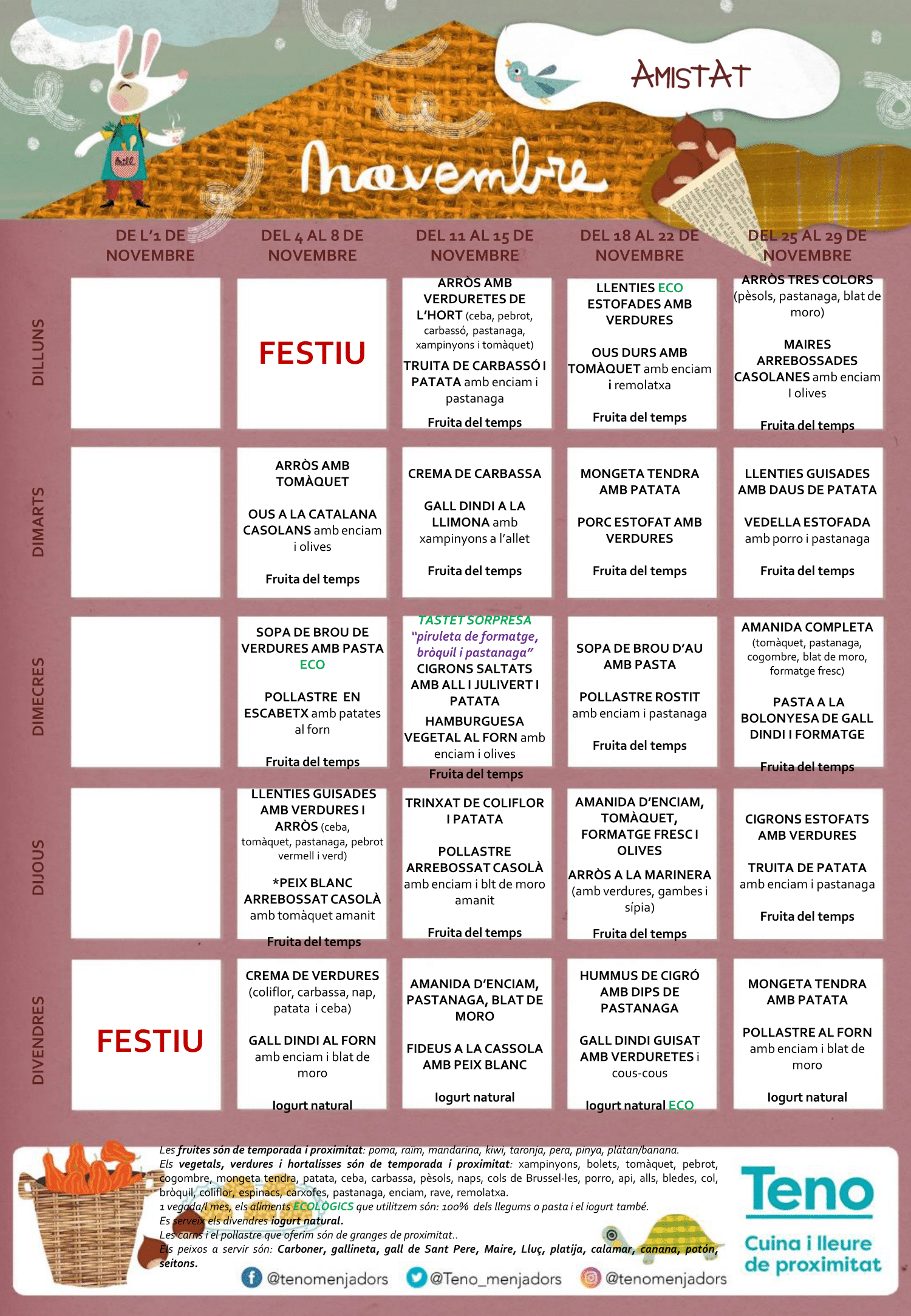 Menú Novembre – Curs 24/25