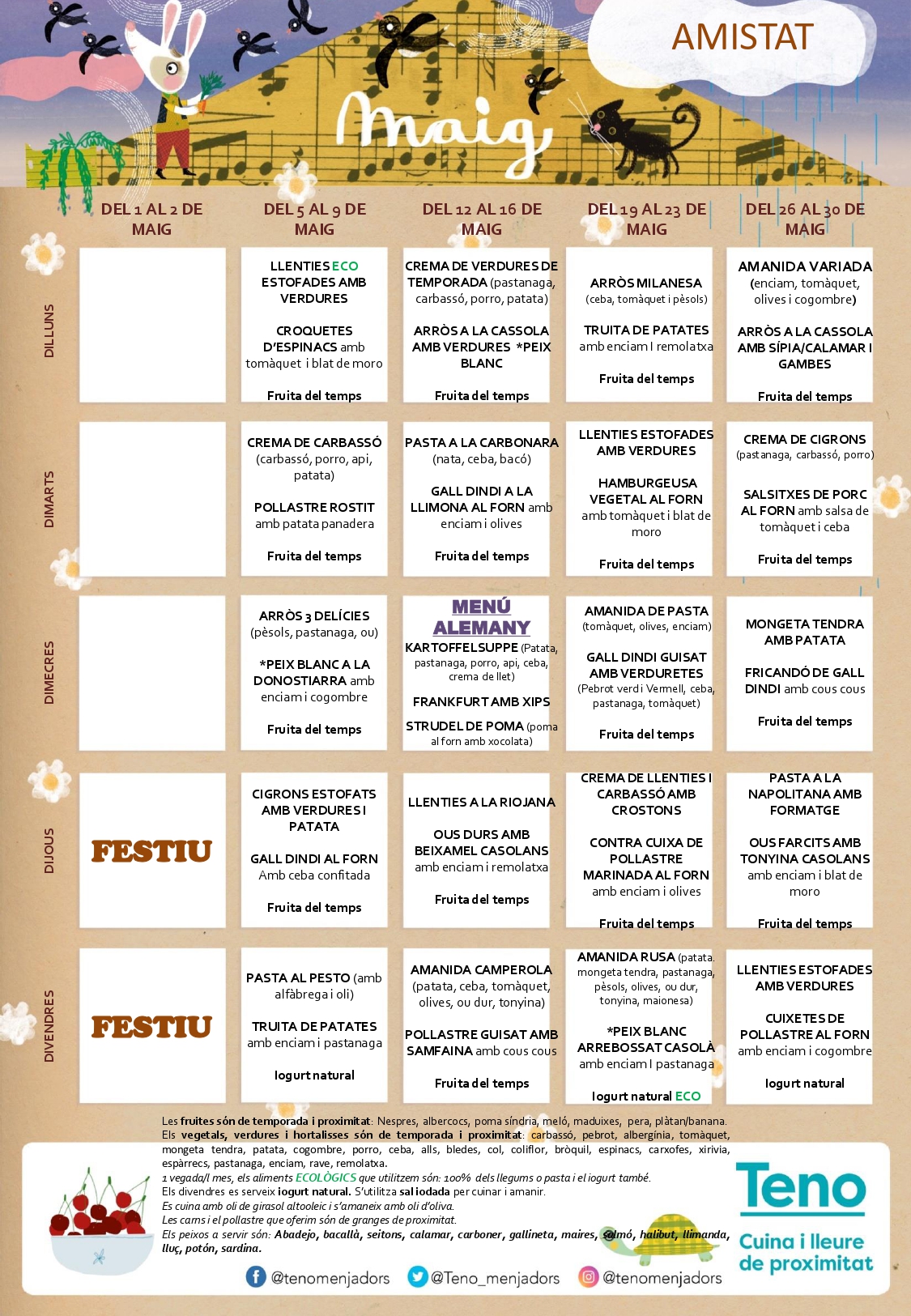Menú Maig – Curs 24/25