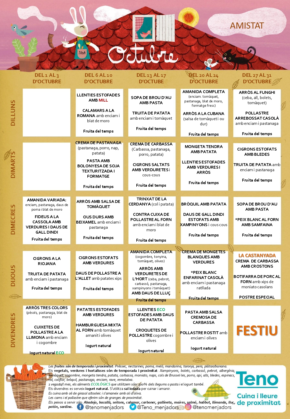 Menú Octubre – Curs 25/26