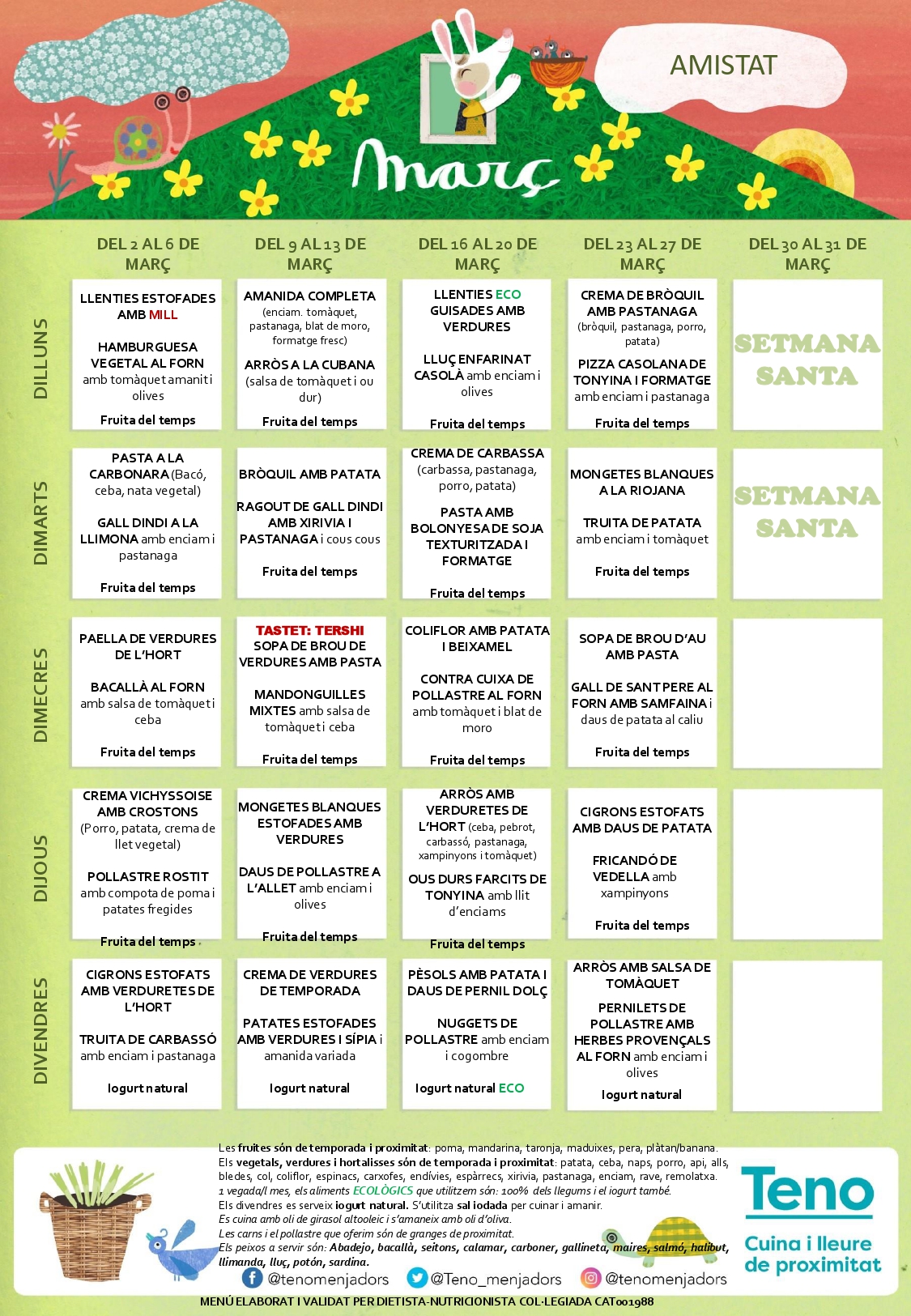 Menú Març – Curs 25/26