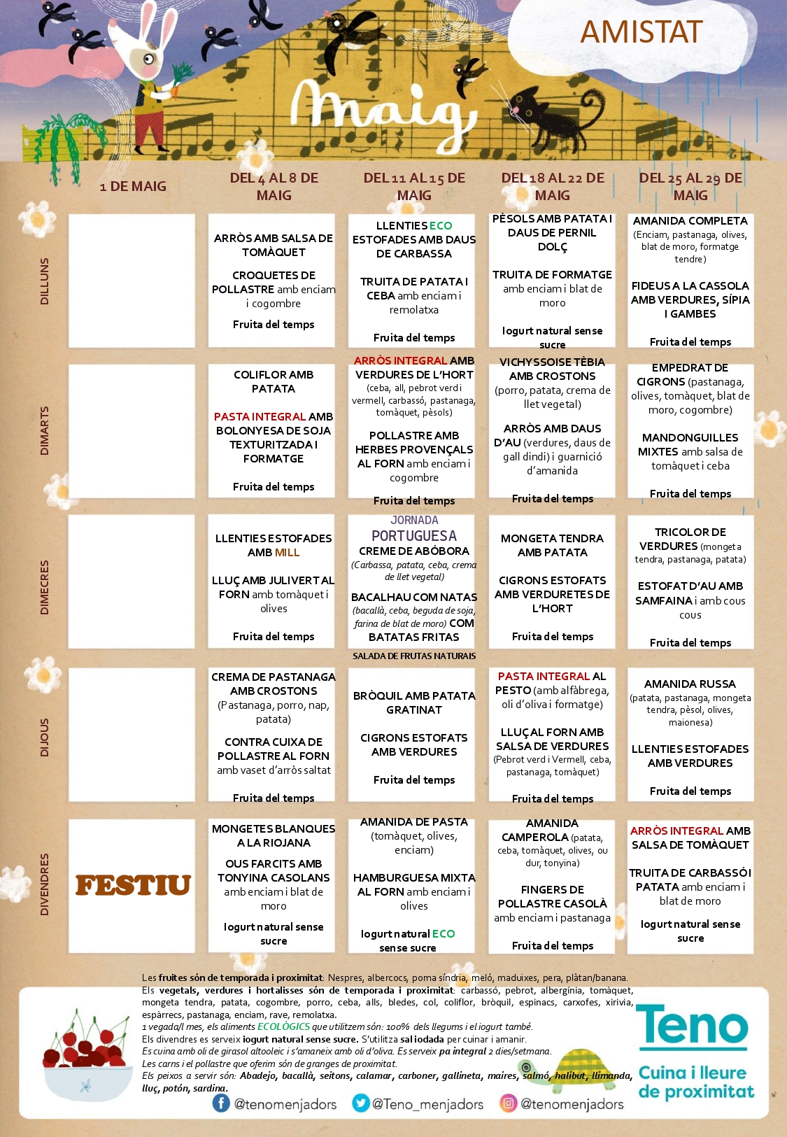 Menú Maig – Curs 25/26